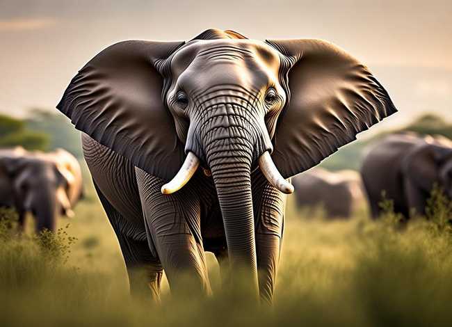 没有牙的大象图片；没有牙的大象图片大全