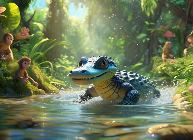 鳄鱼的故事儿童故事 鳄鱼的幼儿故事
