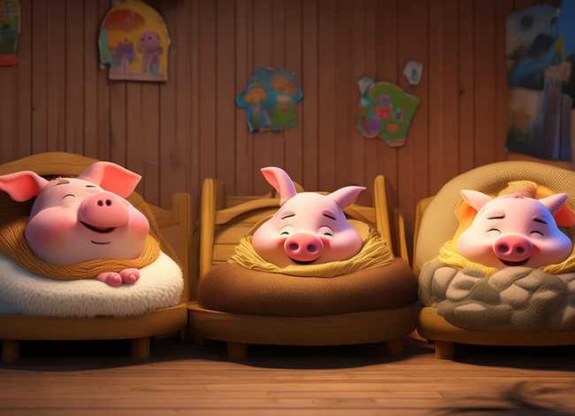 儿童睡前故事文字版三只小猪；睡前故事幼儿故事大全三只小猪文字版