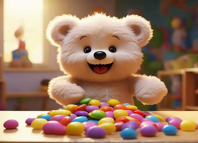小熊数糖的儿童故事 - 小熊分糖果的幼儿故事