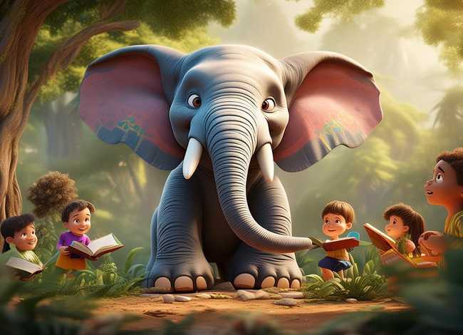 聪明的大象儿童故事 - 聪明的大象幼儿故事