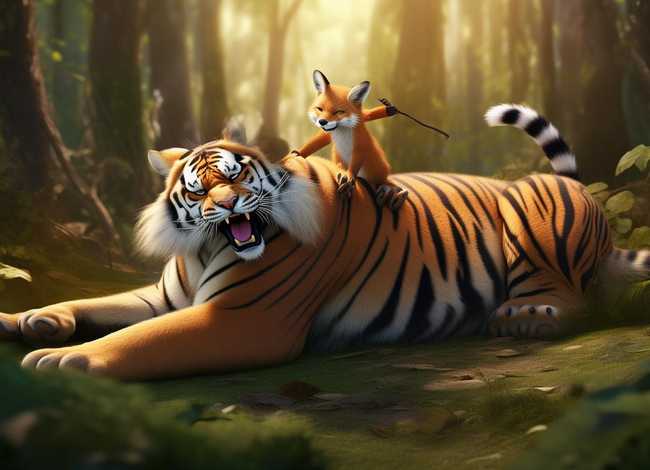 幼儿讲故事狐假虎威完整版；幼儿讲狐假虎威的故事