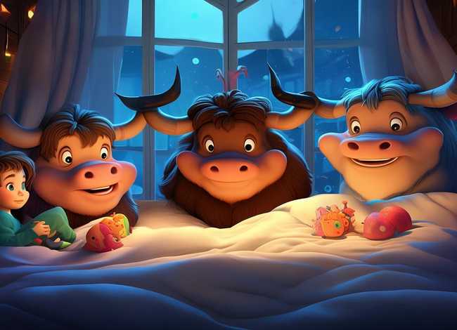 儿童睡前故事三头牛的故事 小儿故事睡前故事语音三头公牛