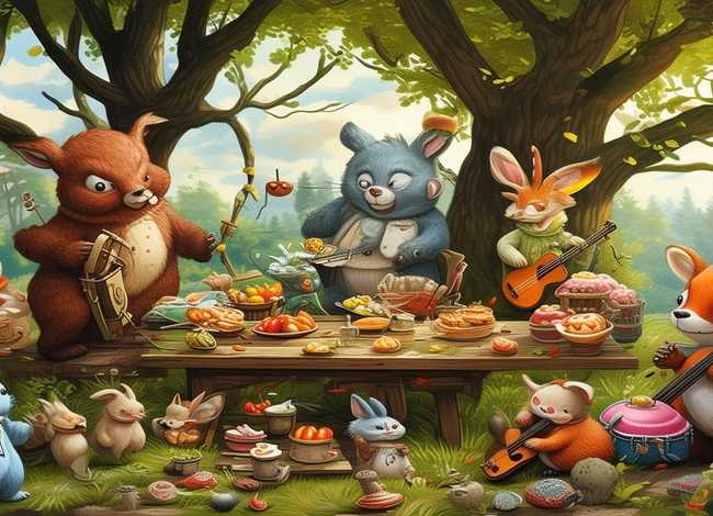 森林聚会绘本故事、森林里的聚会故事幼儿绘本 森林聚会绘本故事、森林里的聚会故事幼儿绘本