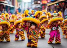 儿童舞狮的图片，儿童舞狮图片