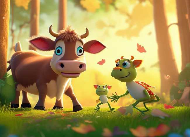 牛与蛙儿童故事视频、牛和蛙的故事视频 牛与蛙儿童故事视频、牛和蛙的故事视频