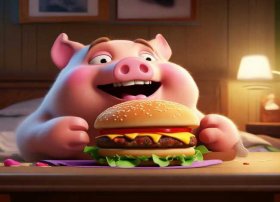 儿童睡前故事小猪吃汉堡的故事（爱吃的小猪睡前故事）