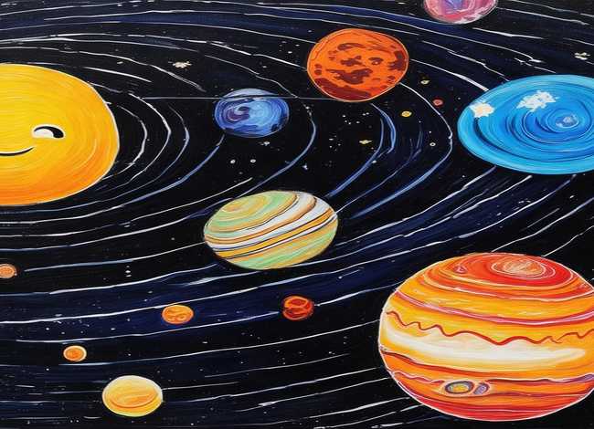 太阳系儿童画 - 太阳系儿童画简笔