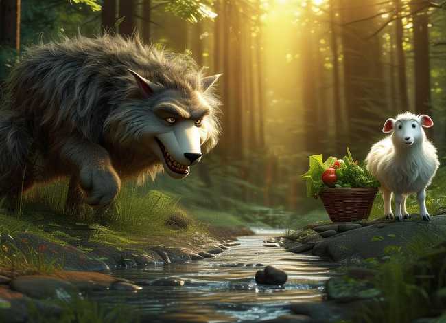 儿童故事大灰狼和小山羊；讲一个大灰狼和小山羊的故事
