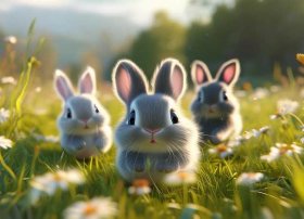 兔小贝故事三只小兔 - 故事 三只小兔