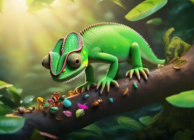 变色龙挑食的故事、变色龙挑食的故事简介