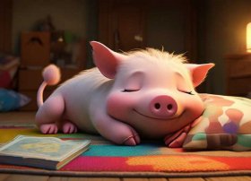 儿童睡前小故事视频懒惰的小猪 - 幼儿简短小故事视频懒惰的小猪