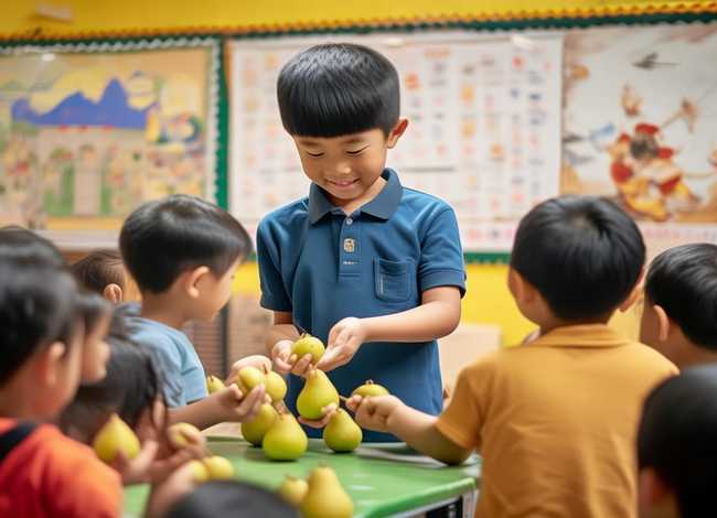 孔融让梨儿童故事带拼音、孔融让梨的故事原文带拼音