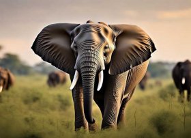 没有牙的大象图片；没有牙的大象图片大全