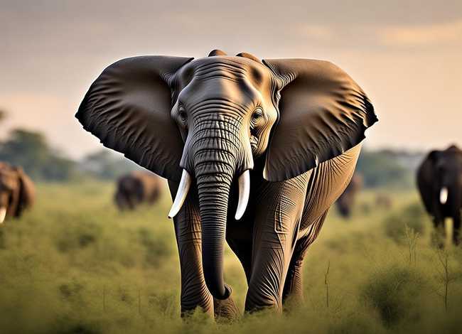 没有牙的大象图片；没有牙的大象图片大全