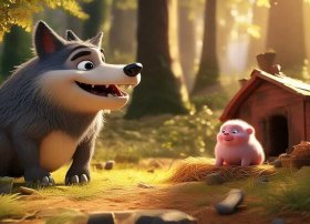 大灰狼和小猪的儿童故事、大灰狼和小猪的故事在线听