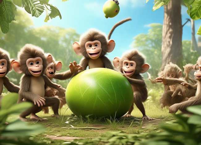猴子吃西瓜故事完整版 - 猴子吃西瓜故事完整版图片