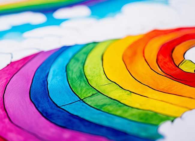 儿童彩虹涂色画打印;彩虹涂色画打印大图 儿童彩虹涂色画打印;彩虹涂色画打印大图