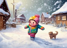 儿童故事《下雪了》 婴幼儿故事绘本《下雪了》