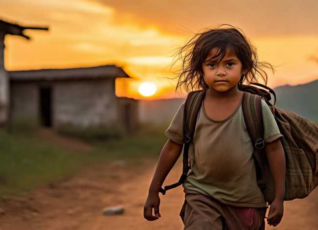 穷苦的儿童，穷苦儿童上学的电影