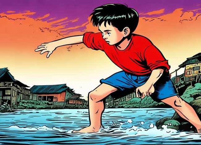 小英雄雨来简笔连环画 小英雄雨来简笔连环画模板