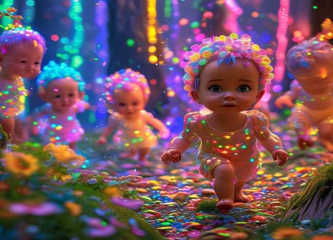 七彩宝宝儿童故事绘本播放，七彩光宝宝的故事