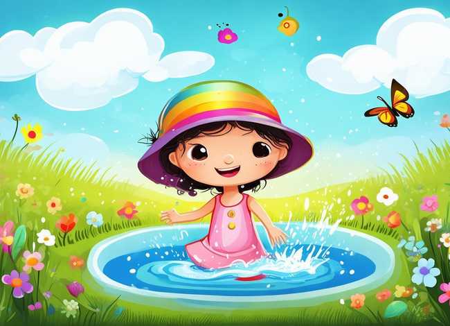 我的夏日故事儿童画 - 我的夏天儿童画 我的夏日故事儿童画 - 我的夏天儿童画