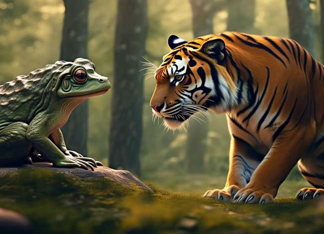老虎和青蛙的故事启示（青蛙和老虎的故事视频）