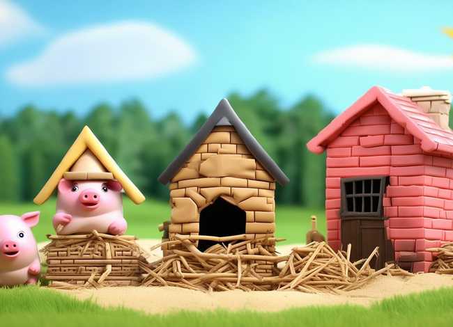 儿童故事三只小猪ppt，三只小猪幼儿ppt