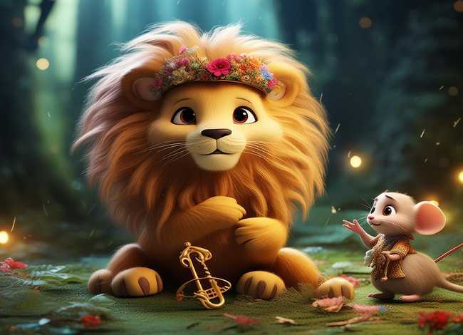 狮子和老鼠的故事儿童；儿童故事狮子和老鼠的故事