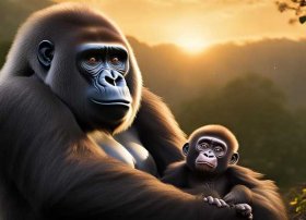 大猩猩的故事睡前故事 大猩猩和小猩猩的睡前故事