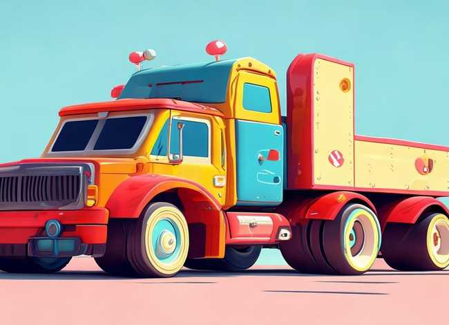 儿童超长大卡车简笔画大全大图（儿童大卡车简笔画图片大全）