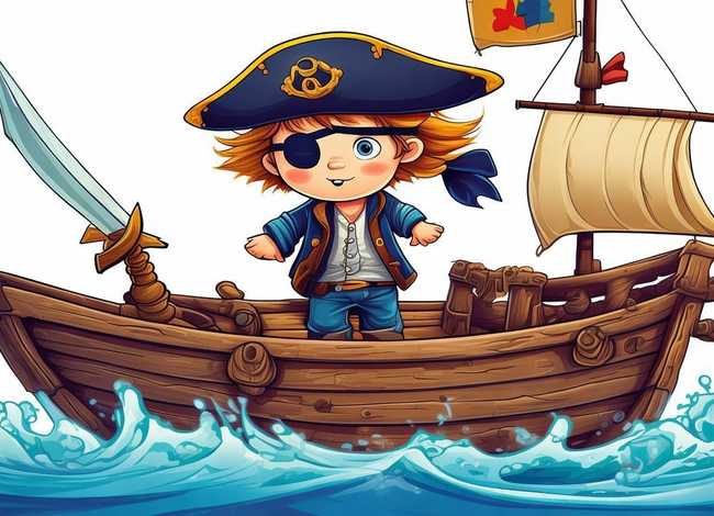 儿童海盗简笔画、儿童海盗简笔画图片