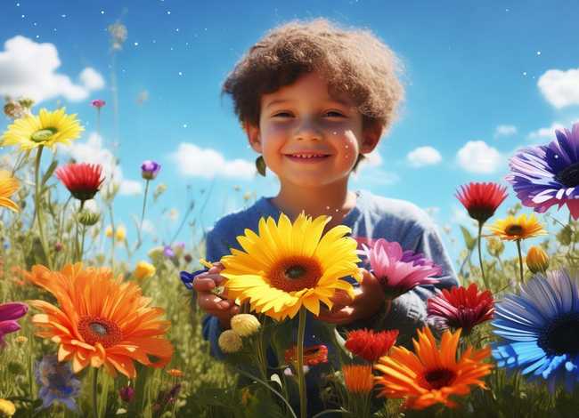 儿童故事彩虹色的花绘本，幼儿绘本故事彩虹色的花