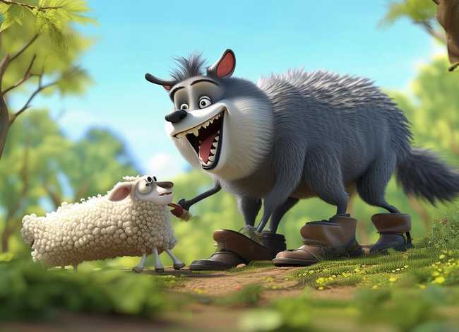 大灰狼吃羊的儿童故事（大灰狼吃羊的故事视频）