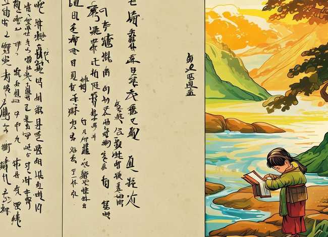 儿童早教古诗竖版；竖版的古诗配画