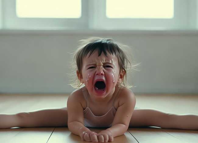 劈叉疼哭的小孩，劈叉疼哭的小孩视频