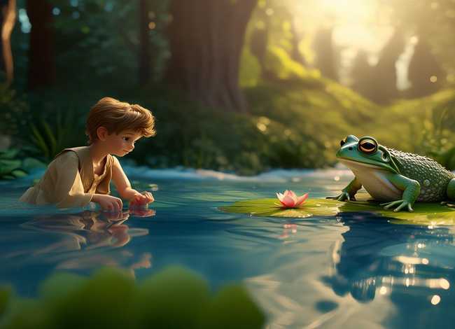 儿童故事简笔画四宫格青蛙王子 - 青蛙王子童话故事简笔画图片大全