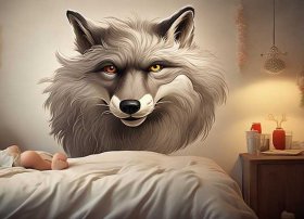 儿童睡前故事披着羊皮的狼插图，披着羊皮的狼幼儿睡前故事