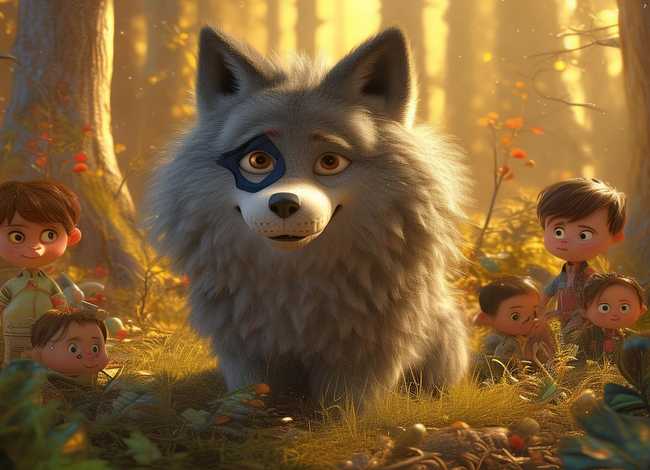 大灰狼的儿童故事动画片 - 动画片少儿大灰狼的故事