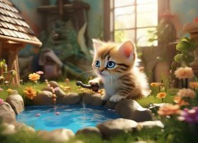 小猫种鱼幼儿故事睡前完整故事（小猫种鱼的故事寓意幼儿园）