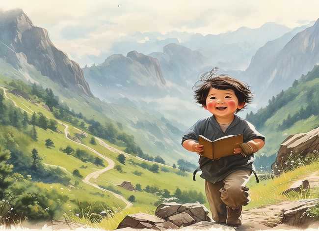 儿童古诗山行（小儿学古诗山行视频）