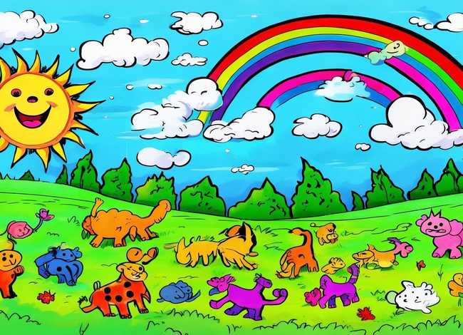 儿童简笔画关注、关于儿童的简笔画带色