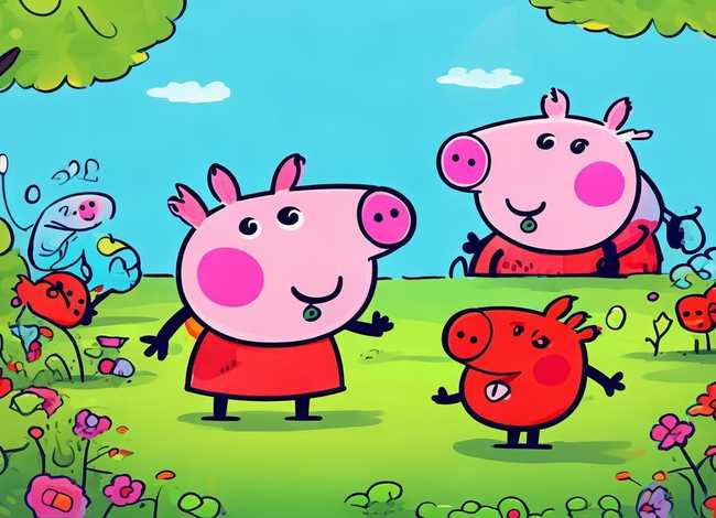 小猪佩奇儿童画图片、小猪佩奇儿童画图片大全
