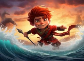 哪吒闹海睡前故事文字，哪吒闹海睡前故事文字图片