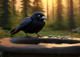 儿童故事大全睡前乌鸦喝水；睡前故事幼儿故事大全乌鸦喝水