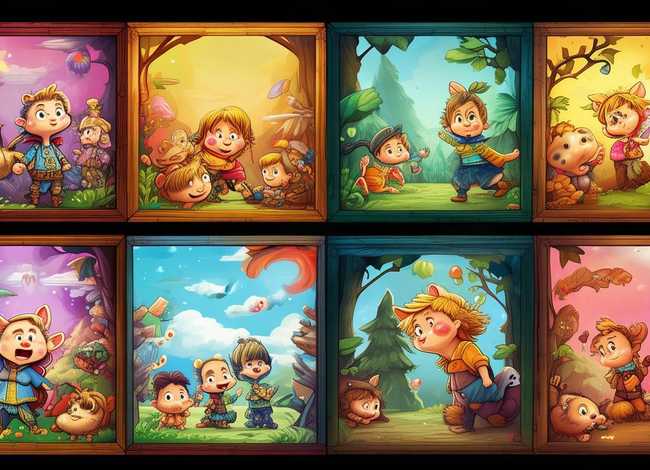 儿童故事漫画图；儿童故事四格漫画图片