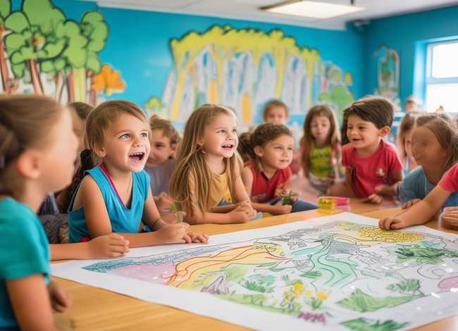 儿童故事简笔画作品幼儿园、夏天的故事幼儿园美术作品简笔画