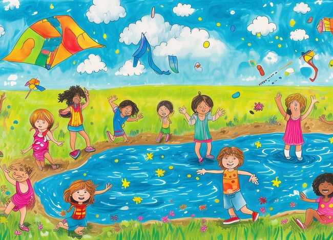 四年级儿童画图片大全、四年级儿童画图片大全夏天