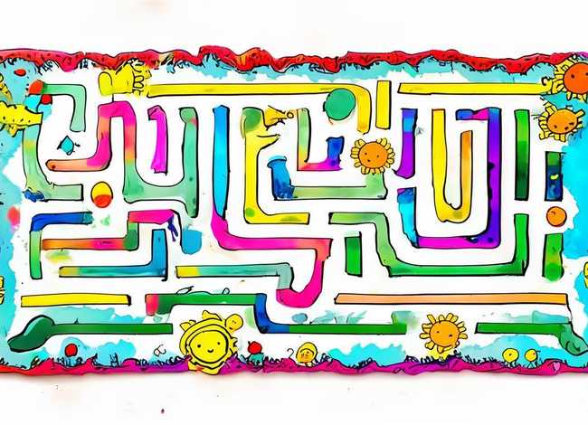 儿童迷宫大全，儿童迷宫大全长方形5到7岁图片